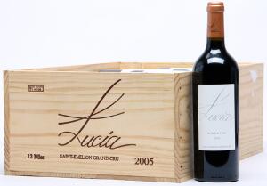 12 bts. Lucia, Saint Emilion Grand Cru 2005 A hfin. Owc.