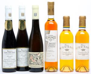 6 bts. ½. Various sweet wines A hfin.