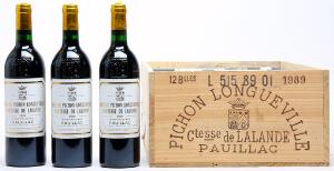 12 bts. Château Pichon Longueville Comtesse, Pauillac. 2. Cru Classé 1989 A hfin. Owc.