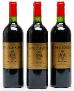 12 bts. Chateau La Renaissance, Pomerol 2000 A hfin. Owc.