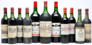 1 bt. Mg. Château Cos d Estournel, Saint - Estephe. 2. Cru Classé 1971  etc. Total 11 bts.