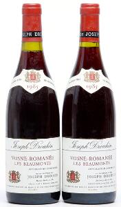 2 bts. Vosne Romanée 1. Cru Beaumonts, Joseph Drouhin 1985 A hfin.