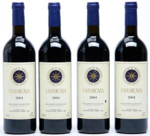 4 bts. Sassicaia IGT, Tenuta San Guido 2004 A hfin.