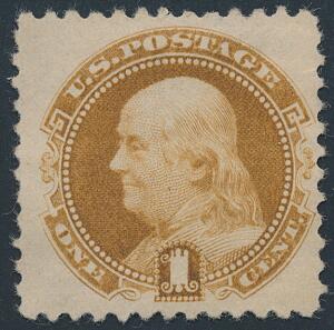 USA. 1869. George Washington. 1 c. orangebrun. Ubrugt, uden gummi. Michel EURO 600