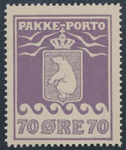 1930. 70 øre, violet. Smukt postfriskt mærke. AFA 5400