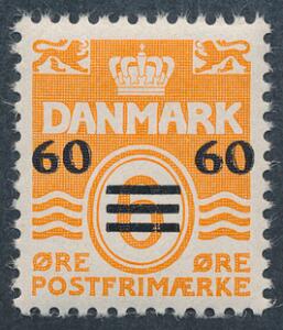 1941. Provisorium. 60 606 øre, orange. 2.Oplag. Postfrisk. AFA 2000