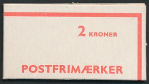 1976. 2 kr. Hæfte med variant DOBBELTPRÆGNING i 50 øre.