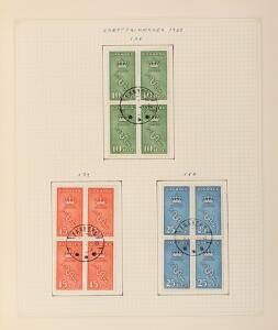 Danmark. 1904-1970. Samling 4-blokke i 2 springbind incl. flere bedre. Se fotoudsnit 