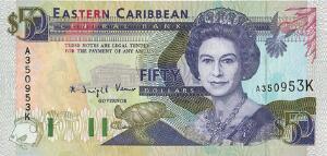 East Carribbean States, St. Kitts, 50 dollars 1993, Pick 29 K