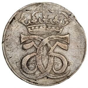 Christian V, 4 mark  krone 1684, H 79, hugpibemærke