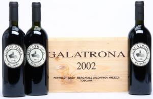 6 bts. Galatrona Toscana, Petrolo 2002 A hfin. Owc.