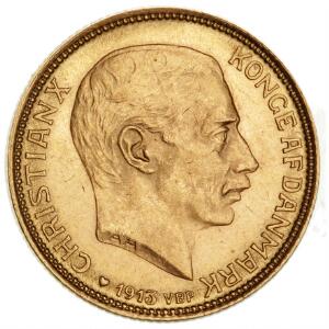 Christian X, 20 kr 1913, H 1A, F 299