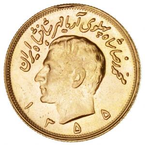 Iran, 2 12 Pahlavi 1976 1355, F 100, KM 1201