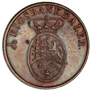 Frederik VI, 2 rigsbankskilling 1818, H 36, S 5 - pænt eksemplar af typen - ex. PHK X, lot 196
