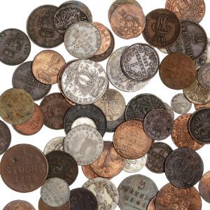Tyskland, Samling ældre mønter, 18.-19. århundrede mange interessante typer, en del desværre renset.59