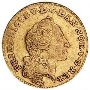 Frederik V, kurantdukat 12 mark 1762, H 22E