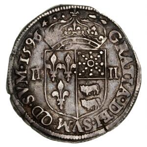 Frankrig, Henrik IV, 1589-1610, 14 Ecu 1596, Morlaàs mint, 9,5 gram
