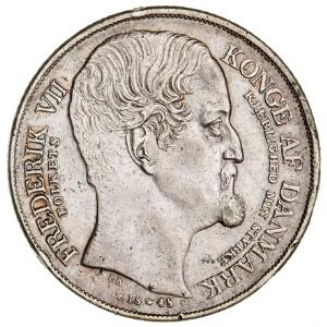 Frederik VII, speciedaler 1848, H 3 - slået i anledning af tronskiftet, ujævn kant