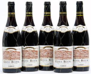 5 bts. Cote Rotie La Mouline, Guigal 2000 A hfin. Owc.