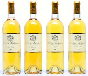 12 bts. Château Suduiraut, Sauternes. 1. Cru Classé 2005 A hfin. Owc.