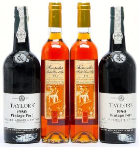 2 bts. Taylors Vintage Port 1980 A hfin.  etc. Total 4 bts.
