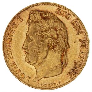 Frankrig, Louis Philippe I, 1830-1848, 20 Francs, 1833B, F 564