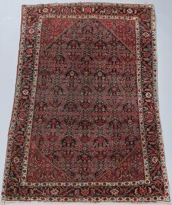 Semiantikt Sarouk tæppe, Persien. Gentagelsesmønster med herati design. Fin knyttekvalitet. Ca. 1930. 200 x 125.