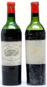 1 bt. Château Margaux, Margaux. 1. Cru Classé 1947 Chateau bottled. Below D ls.  etc. Total 2 bts.
