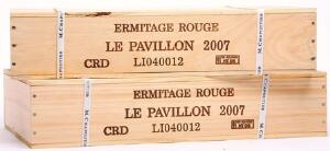 12 bts. Ermitage, Le Pavillon, M. Chapoutier 2007 A hfin. Owc.