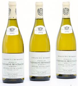 6 bts. Chassagne Montrachet 1. Cru Morgeot, Domaine Louis Jadot 2005 A hfin. Oc.