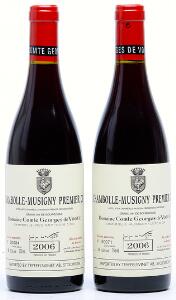 2 bts. Chambolle Musigny 1. Cru, Domaine Comte Georges de Vogüe 2006 A hfin.