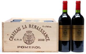 12 bts. Chateau La Renaissance, Pomerol 2000 A hfin. Owc.