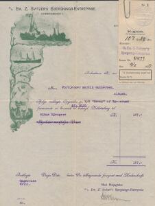 1927. Telegram fra Svitzer´s bjergnings-Enterprise med kvittering