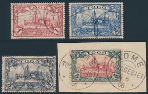 Togo. 1900. 1 - 5 mk. sortrød. Stemplet. Michel EURO 945