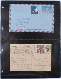 1921-89. 12 kort og breve med julemærker, bl.a. 1959 mærket med grønlandsk APO-stempel, 1982-provisoriet og 1989-mærket som alene-frankering.