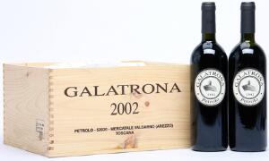 6 bts. Galatrona Toscana, Petrolo 2002 A hfin. Owc.