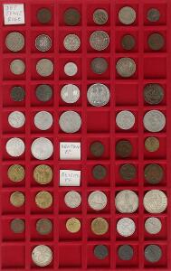 Tyskland, samling tyske stater og nyere mønter, 18.-20. århundrede, på to bakker inkl. 50 Pf. 1939A 1 Mark 1934G. 94