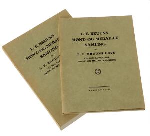 Bruun, L. E. Mønt- og Medaillesamling samt gave til Den Kgl. Møntsamling, København 1928, Tekst  tavlebind, uindbundet
