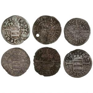 Frederik I, søsling 1524 perforeret, København, G 57A, Søsling 1524, Malmø, G 63 4 stk., Søsling, Ribe 1524, G 73, i alt 6 stk.