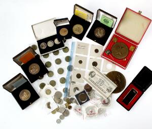 200 kr Ag 1990 3, 1992, div. medailler bl.a. Landmandsbanken 1921, 90 mm, bronce, Fængselsvæsenet, komplet sæt ekskl. 5 øre, Holland, 25 ecu 1991
