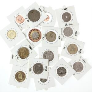 Grønland, komplet sæt officielle mønter 1926-648 derudover ekstra 1 kr 1926 samt 8 nyere grønlandske mønter. 17