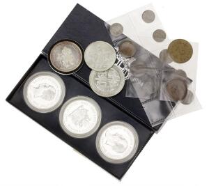 Island, samling af mønter, bl.a.  1000 kr 1994, Sieg 109-111, proof i original æske m.m.