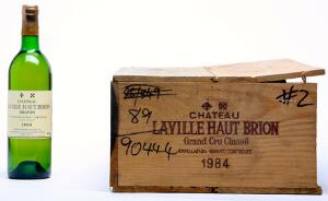 12 bts. Château Laville Haut Brion Grand Cru Classé, Pessac-Léognan 1984 A-AB bn. Owc.