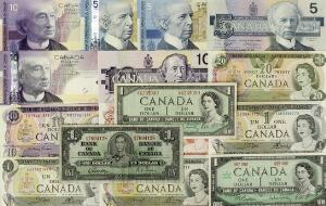 Canada, lille lot forskellige, overvejende nyere ucirkulerede sedler, 1937 - 2006, i alt 14 stk.