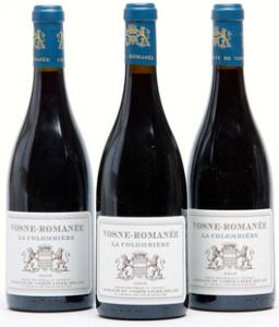 3 bts. Vosne Romanée La Colombiére, Domaine du Comte Liger-Belair 2010 A hfin.