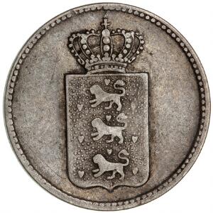 Dansk Vestindien, Dansk Amerikansk Mønt, 20 skilling 1840, H 13