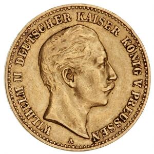 Tyskland, Preussen, 10 Mark 1896A, F 3835