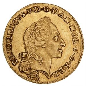 Frederik V, kurantdukat  12 mark 1761, H 22D