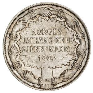 Norge, Haakon VII, 2 kr 1907, NM 4