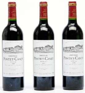 6 bts. Château Pontet Canet, Pauillac. 5. Cru Classé 2000 A hfin.